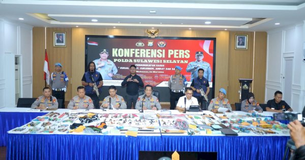 Polda Sulsel Ungkap 176 Pelaku Jalanan Ditangkap Selama Periode Mei 2026 