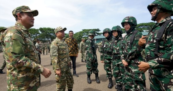 Wali Kota Parepare dan Wawali Hadiri Latsarmil Komcad di Gowa