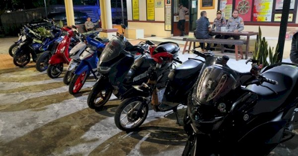Polisi di Makassar Amankan Belasan Motor Berknalpot Brong Racing