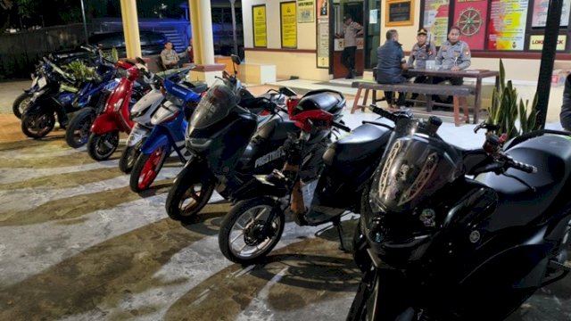 Polisi di Makassar Amankan Belasan Motor Berknalpot Brong Racing