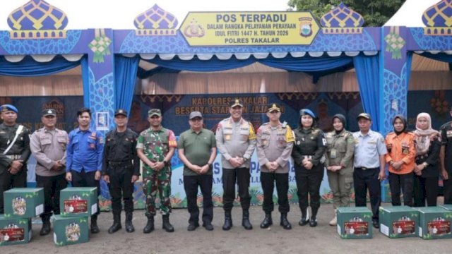 Bupati Takalar Dampingi Kapolda Sulsel Tinjau Pos Ketupat 2026