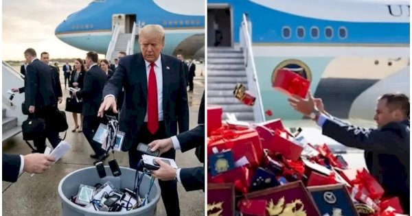 Rombongan Trump Buang Semua Hadiah dari China Sebelum Pulang ke AS