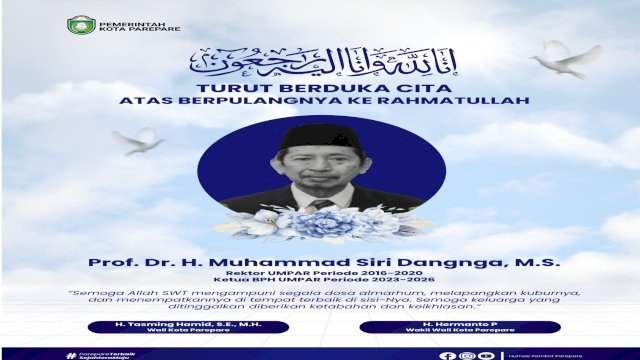 Wali Kota Tasming Hamid Ikut Berduka AtasWafatnya Prof Muhammad Siri Dangnga