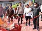 Wali Kota Parepare Hadiri Pemusnahan Barang Rampasan, Tegaskan Komitmen Berantas Narkoba