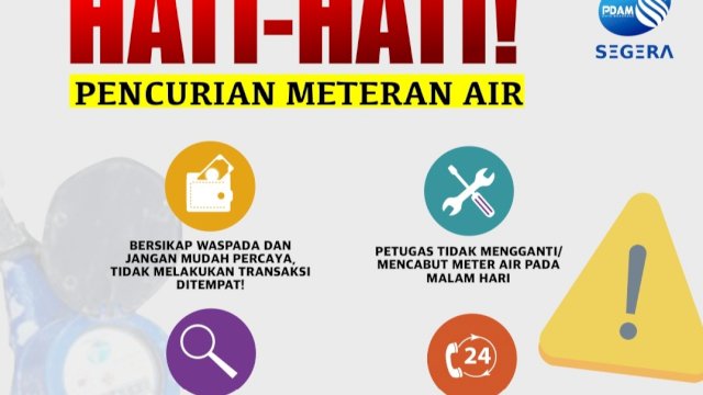 Pelaku Pencurian Meter Air Dibekuk Warga, PDAM Makassar Imbau Kewaspadaan Pelanggan