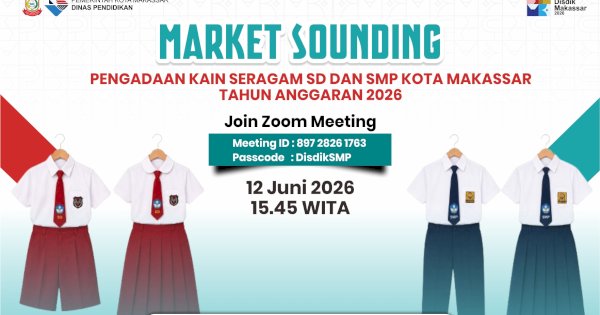 Disdik Makassar Gelar Market Sounding Pengadaan Kain Seragam SD dan SMP Tahun Anggaran 2026