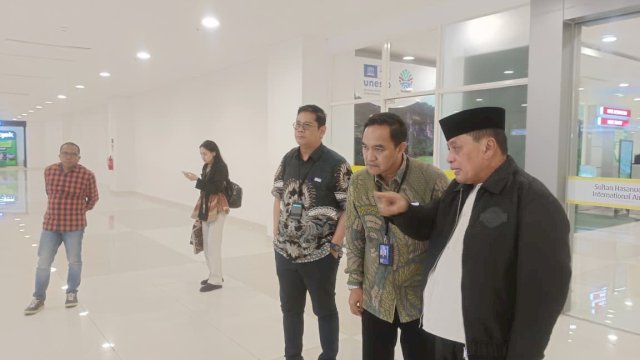 Nurdin Halid Pantau Kesiapan Bandara Sultan Hasanuddin Layani Kepulangan Jamaah Haji Indonesia