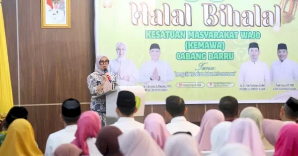 Bupati Barru Andi Ina Hadiri Halal Bihalal KEMAWA, Perkuat Silaturahmi Warga Wajo