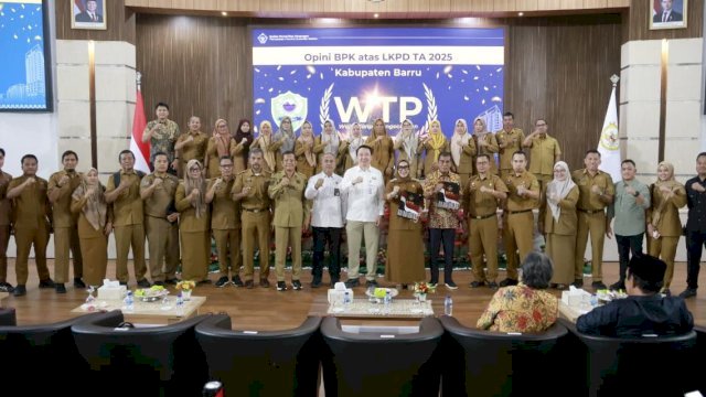 Pemkab Barru Pertahankan WTP 11 Kali Beruntun, Bupati Tegaskan Komitmen Tata Kelola Keuangan
