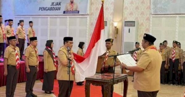Wabup Muetazim Mansyur Resmi Pimpin Kwarcab Pramuka Maros, Siap Perkuat Pembinaan Generasi Muda