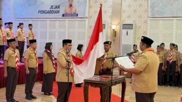 Wabup Muetazim Mansyur Resmi Pimpin Kwarcab Pramuka Maros, Siap Perkuat Pembinaan Generasi Muda