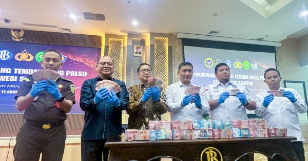 4.144 Lembar Uang Rupiah Palsu Dimisnakhan BI Sulsel