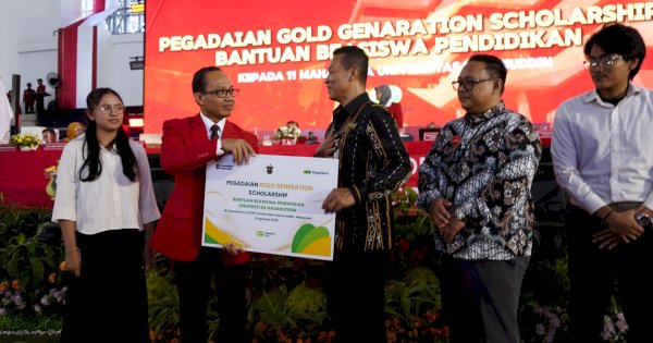 11 Mahasiswa Unhas Terima Beasiswa Penuh melalui Pegadaian Gold Generation Scholarship