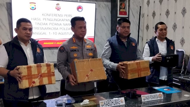 Polda Sulsel Ungkap 12 Kasus Narkoba, Sita 2,6 Kilogram Sabu dan Tangkap 16 Orang