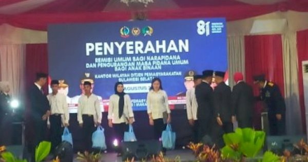 HUT RI Ke-81, 91 Napi di Sulsel Langsung Bebas