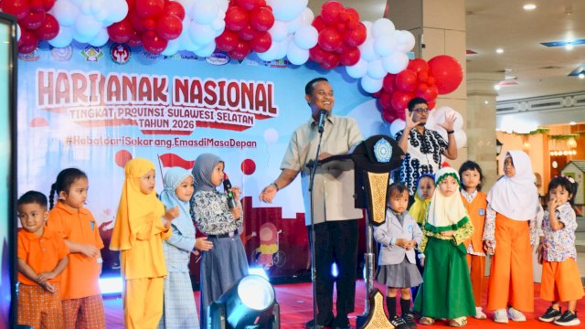 Wujudkan Sulawesi Selatan Ramah Anak, TP PKK Sulsel Dorong Penguatan Ketahanan Keluarga di Peringatan HAN ke-42 Tahun 2026
