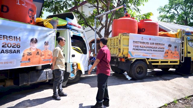 PDAM Makassar Telah Salurkan 2.550 M&sup3; Air untuk Warga Terdampak Kekeringan