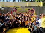 Peletakan Batu Pertama Sekretariat AMPI Sulsel, Nurdin Halid Bantu Rp1 Miliar