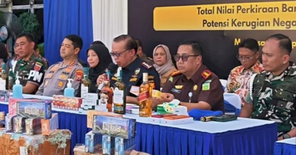 Bea Cukai Makassar Musnahkan Barang Ilegal, Nilainya Ditaksir Rp46 Miliar Lebih