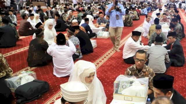 Ilustrasi nikah massal. (Foto: Kemenag RI)