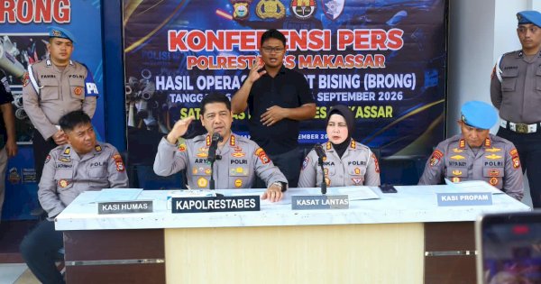 Langgar Aturan Lalu Lintas, Polrestabes Makassar Sita 355 Kendaraan Bermotor: 174 Knalpot Brong Dimusnahkan