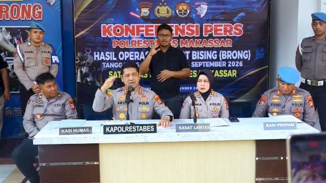 Langgar Aturan Lalu Lintas, Polrestabes Makassar Sita 355 Kendaraan Bermotor: 174 Knalpot Brong Dimusnahkan