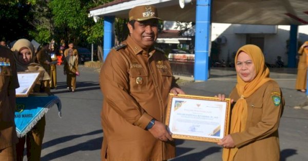 Pemkab Maros Beri Penghargaan OPD Berprestasi di Momen HUT ke 67, BKPSDM Jadi yang Terbaik