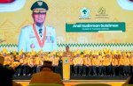 Hadiri Pelantikan DPD Golkar Sulsel, Gubernur Andi Sudirman Tegaskan Sinergi Pembangunan Lewat Asta Cita