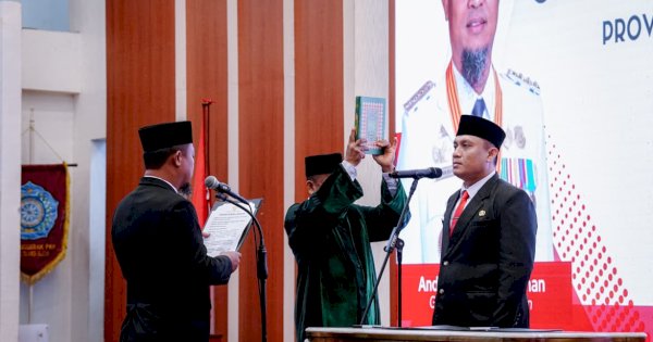 Gubernur Andi Sudirman Lantik Andi Winarno Eka Putra Sebagai Pj Sekda Provinsi Sulsel