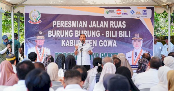 Tak Ada Lagi Jalan Berlubang dan Debu, Gubernur Andi Sudirman Resmikan Jalan Burung-Burung–Bili-Bili