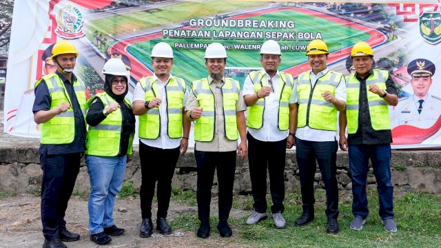 Gubernur Andi Sudirman Groundbreaking Revitalisasi Lapangan Sepak Bola Pallempang Luwu