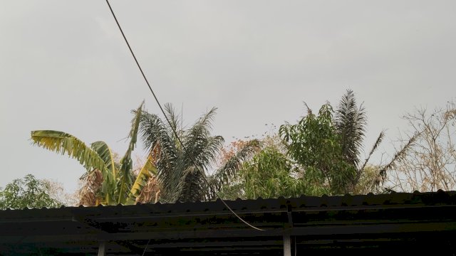 Penampakan hujan ringan di wilayah Kecamatan Patalassang, Kabupaten Gowa, Sabtu (24/10/2026). (Foto: Abatanews)