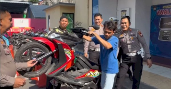 Ugal-ugalan di Jalan Pettarani, Pengendara Motor Freestyle Diamankan Satlantas