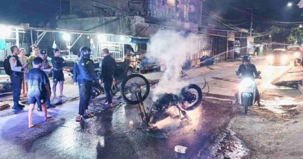 Dua Pemuda Terluka dan Satu Motor Hangus Dibakar dalam Bentrokan di Manggala Makassar